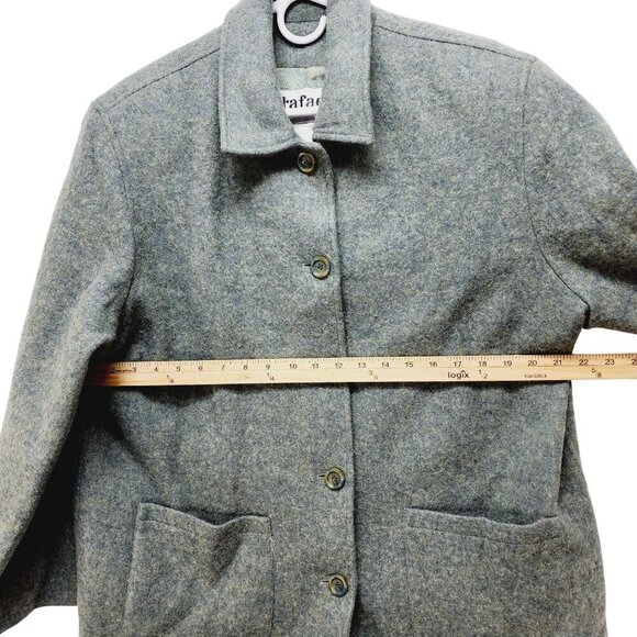 Rafael Wool/Lambswool blend Coat Blazer Jacket Women's Size 14 Green Button-Up - Picture 4 of 10